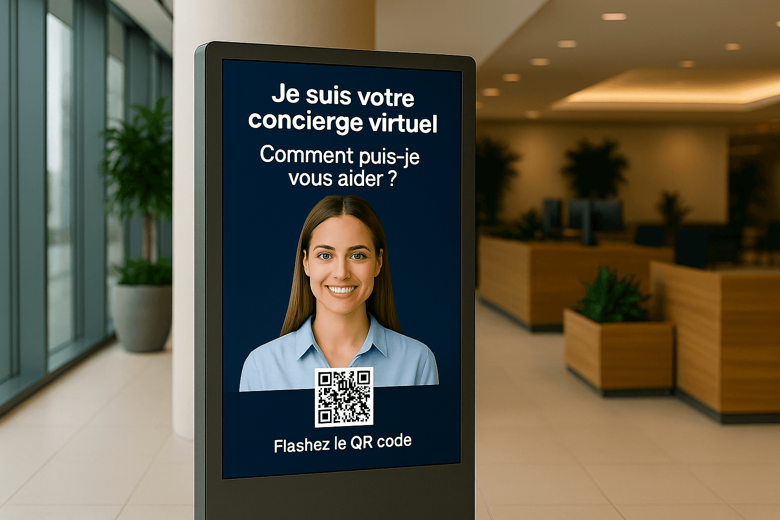 Borne interactive – Hôtesse d’accueil virtuelle